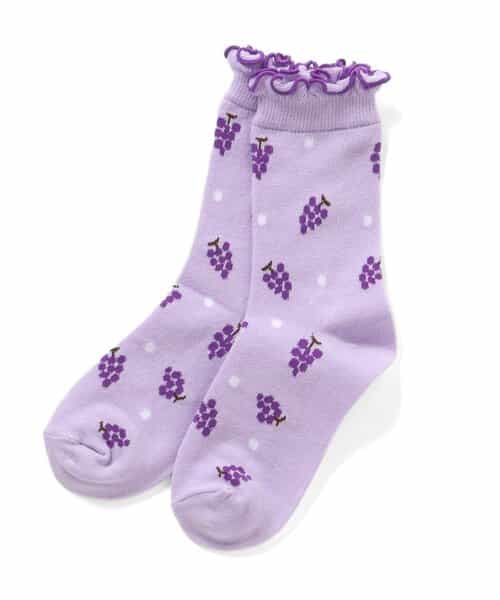 3P対象 フルーツ柄ソックス