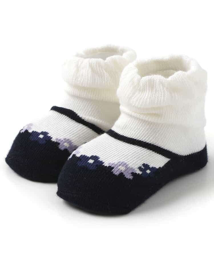 おめかしシューズ風ベビーソックス