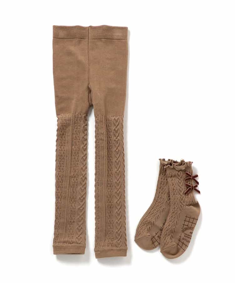 ハートケーブルウエストハグレギンス＆ソックス