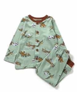 【リンク】恐竜柄前あきスムースパジャマ