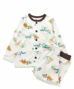 【リンク】恐竜柄前あきスムースパジャマ