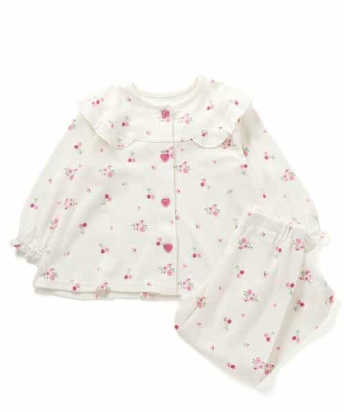 【リンク】さくらんぼお花柄前あきスムースパジャマ