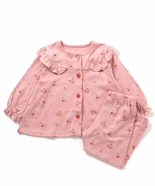 【リンク】さくらんぼお花柄前あきスムースパジャマ