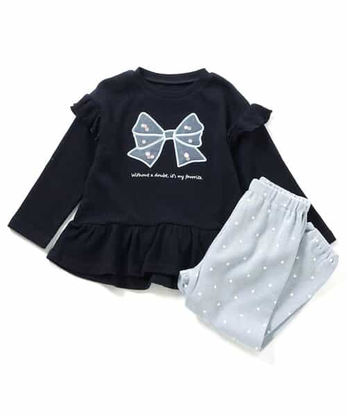 【リンク】スパンコール入りモチーフワッフルパジャマ