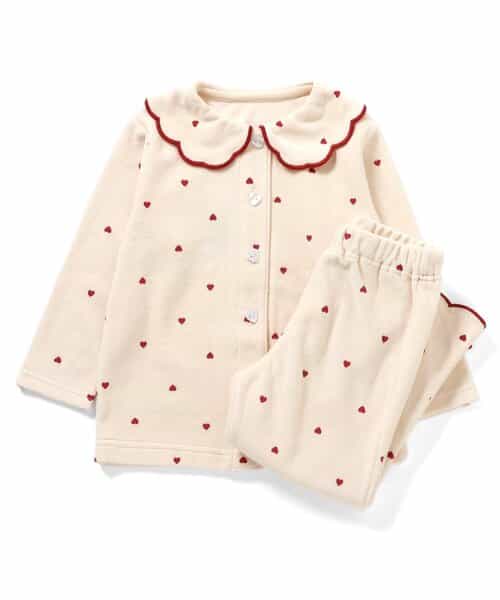 【リンク】ハート柄ふんわりベロアパジャマ