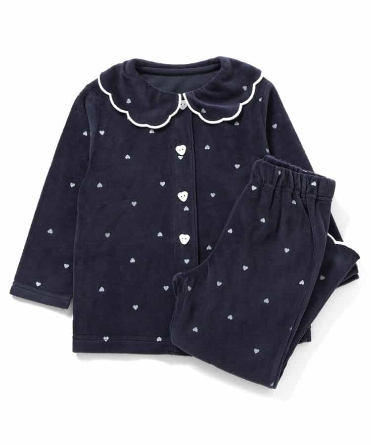 【リンク】ハート柄ふんわりベロアパジャマ