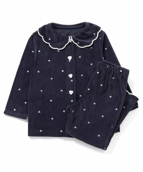 【リンク】ハート柄ふんわりベロアパジャマ