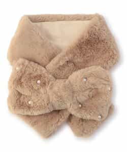 ふわもちパールリボンマフラー