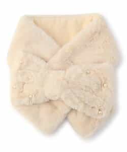 ふわもちパールリボンマフラー