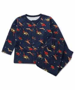 ★SALE★【リンク】ウインターダイナソー柄ニットキルトパジャマ