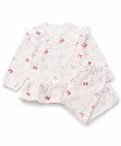 ★SALE★【リンク】リボン柄ニットキルトペプラムパジャマ