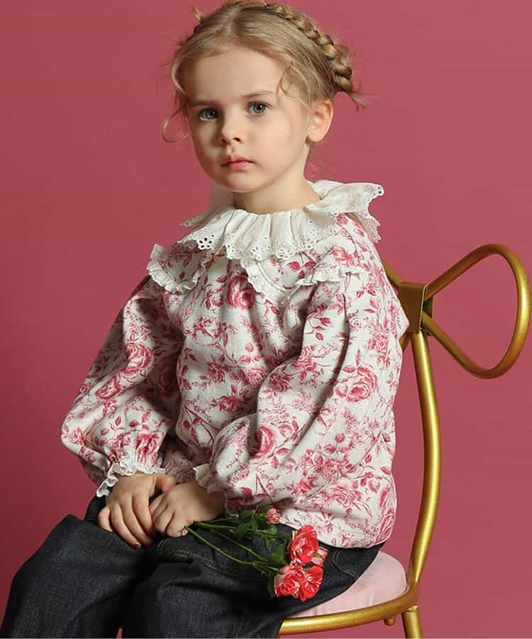 フルレットトップ長袖Ｔシャツ_80_110【キッズ】