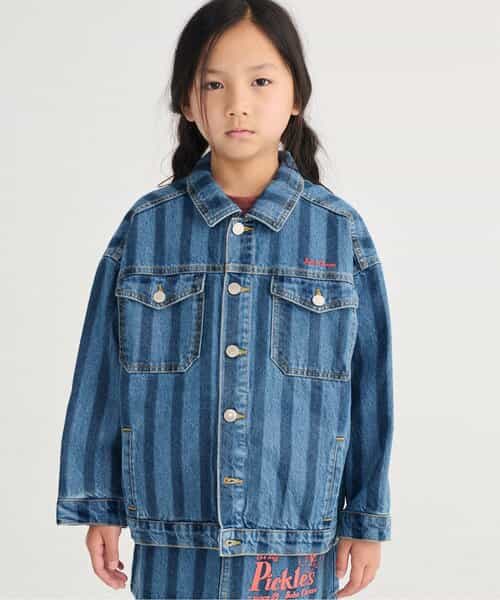 Striped denimジャケット【キッズ】