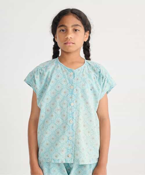 総柄Daisy Mosaic 半袖ブラウス【キッズ】