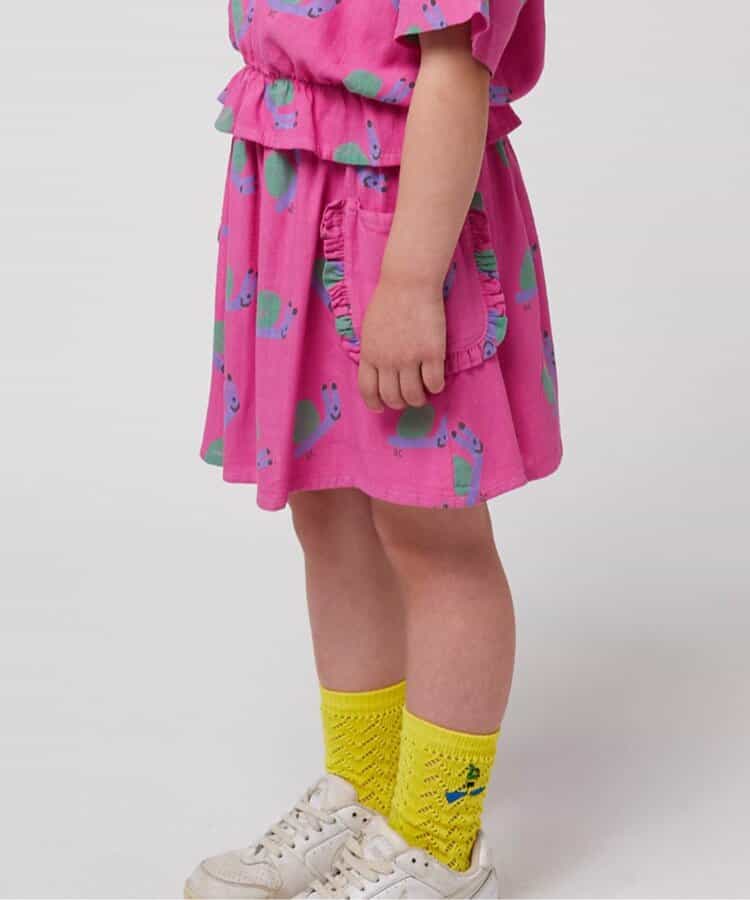 Funny Snail all over woven skirt【キッズ】