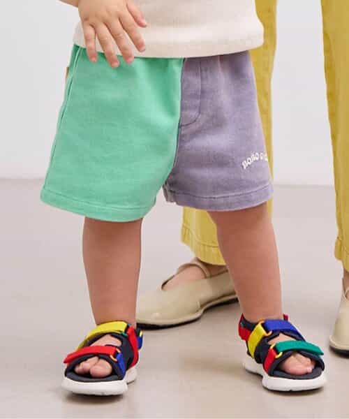 ☆1/13(火)お昼12:59まで3点10％OFF☆Color block woven shorts【ベビー】