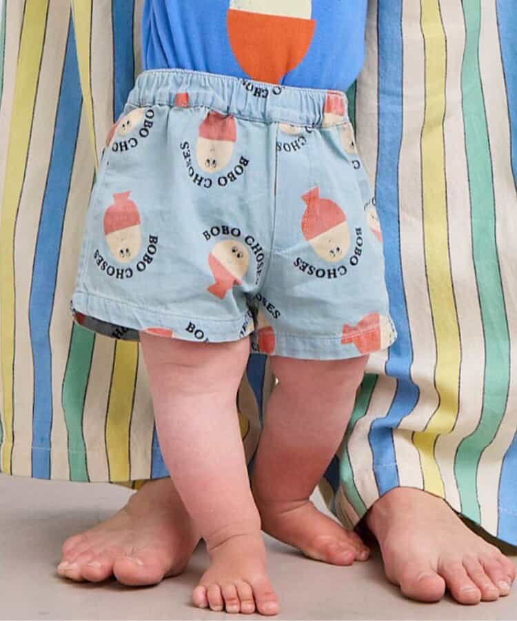 ☆1/8(木)21時～3点10％OFF☆Morning Egg all over denim shorts【ベビー】