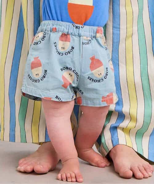 ☆1/13(火)お昼12:59まで3点10％OFF☆Morning Egg all over denim shorts【ベビー】