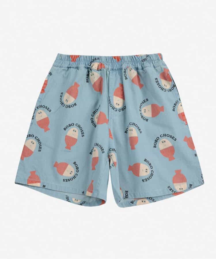 Morning Egg all over woven bermuda shorts【キッズ】