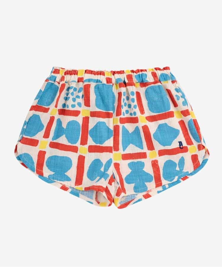 ☆1/8(木)21時～3点10％OFF☆Geometric Game all over woven girl shorts【キッズ】