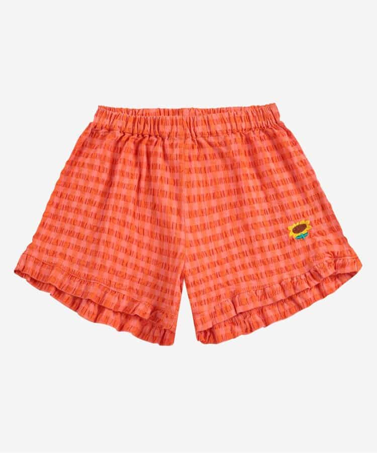 Vichy ruffle woven shorts【キッズ】