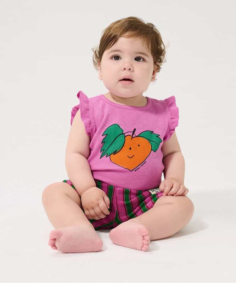 Tangerine ruffledボディースーツ【ベビー】