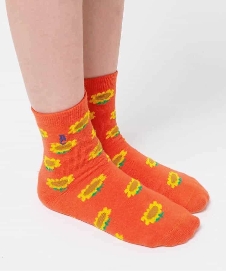 Sunflower all over short socks【キッズ】