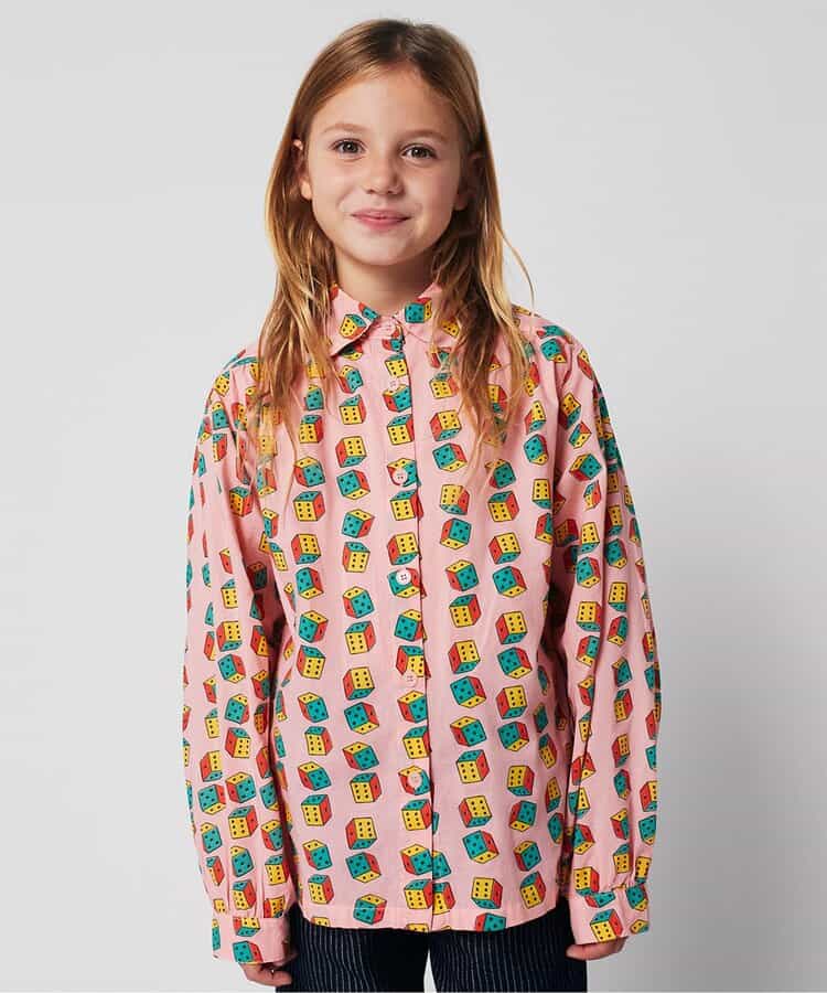 総柄Dices長袖ブラウス【キッズ】
