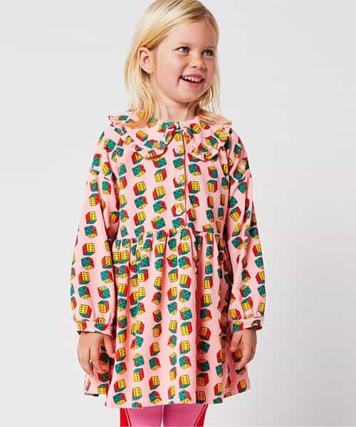 総柄Dices corduroyワンピース【キッズ】