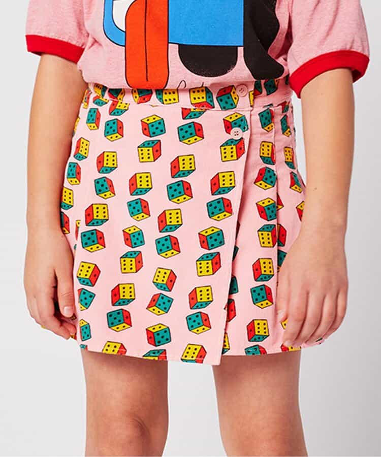 総柄Dices corduroyスカート【キッズ】