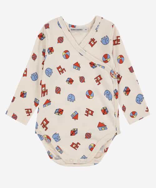 ☆1/8(木)21時～3点10％OFF☆総柄Toysボディースーツ【ベビー】