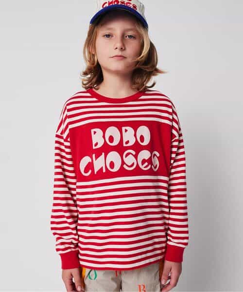 ストライプ柄長袖Ｔシャツ【キッズ】