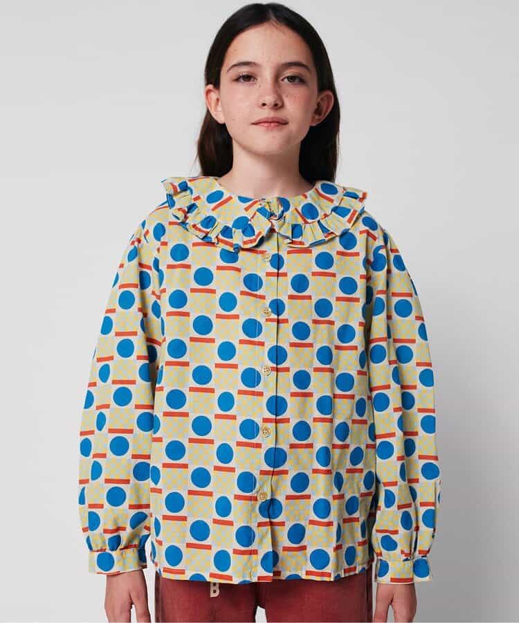 総柄Geometric Scacs長袖ブラウス【キッズ】
