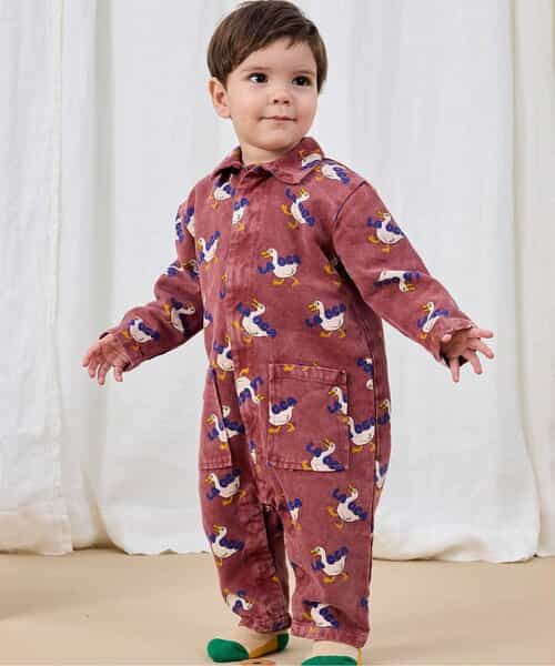 ☆1/8(木)21時～3点10％OFF☆総柄La Ocaオーバーオール【ベビー】