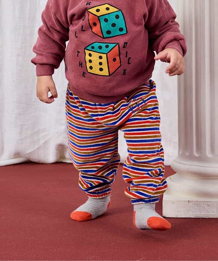 ストライプ柄長パンツ【ベビー】