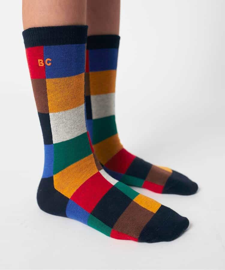 Multicolor Tiles longソックス【キッズ】