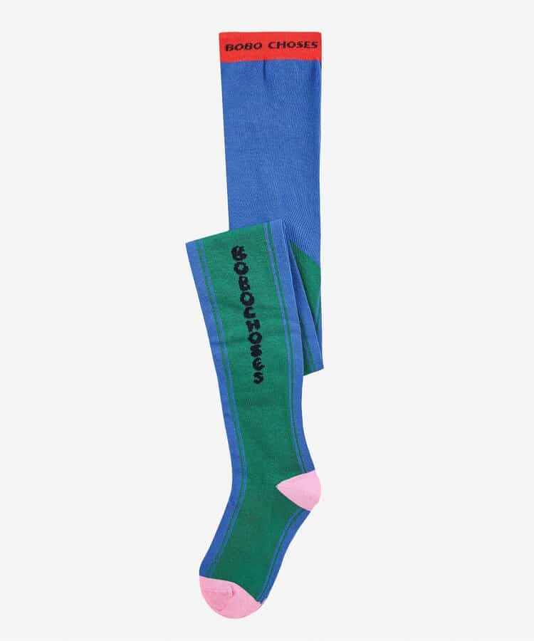 ☆1/13(火)お昼12:59まで3点10％OFF☆color blockタイツ【キッズ】_ブルー