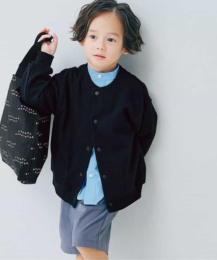 裏毛スナップボタンカーディガン