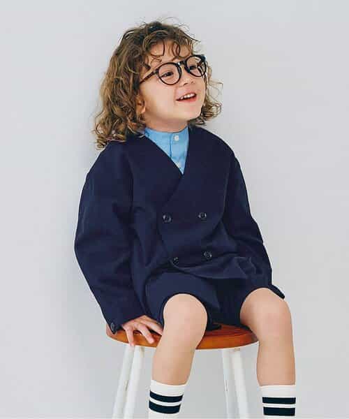 ノーカラーダブルジャケット フォーマル対応