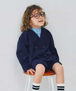 ノーカラーダブルジャケット フォーマル対応