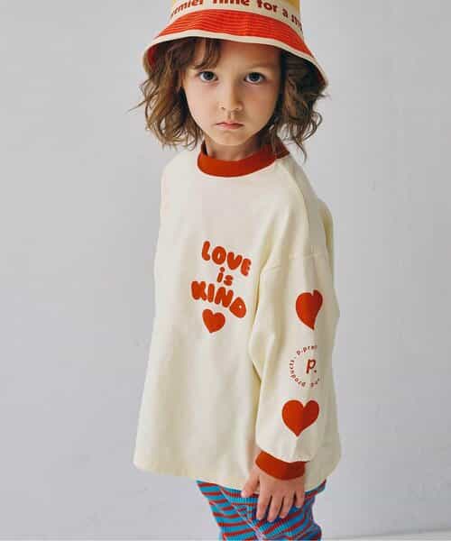 ハートデザイン長袖Tシャツ