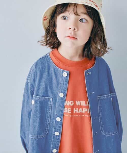 ◇11/3(月)23:59で販売終了◇★SALE★【リンク】ギンガムチェックとデニムのノーカラーシャツジャケット