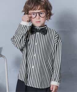 【サイズ追加！】蝶ネクタイ付きバンドカラーシャツ フォーマル対応