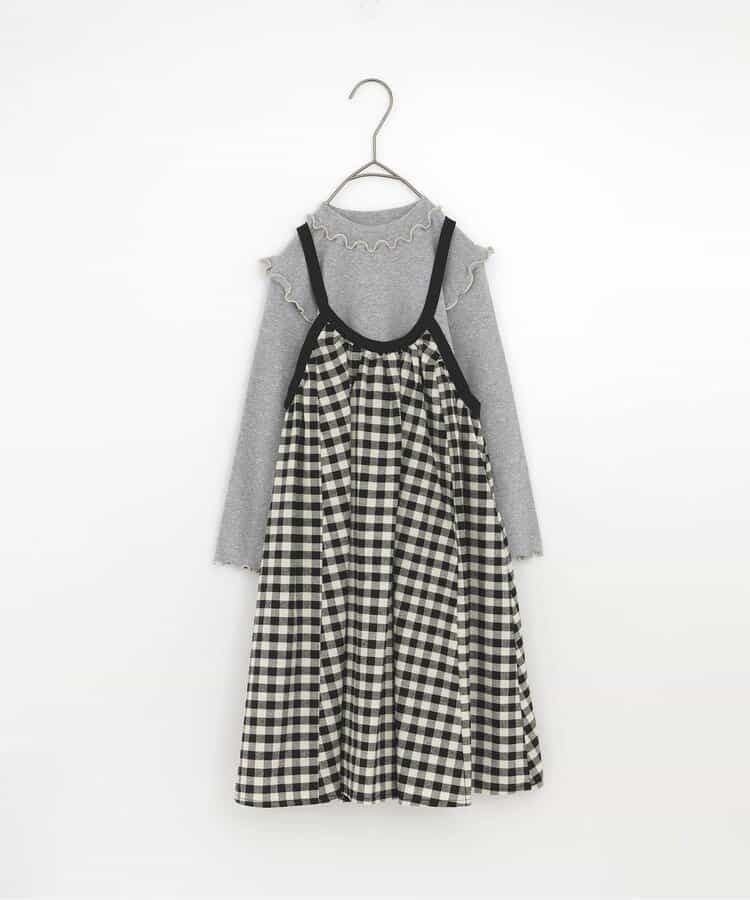 【リンク】ギンガムチェックワンピース＆メロウトップスセット