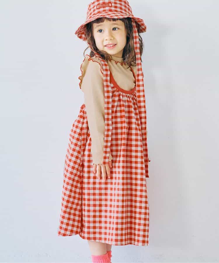 【リンク】ギンガムチェックワンピース＆メロウトップスセット