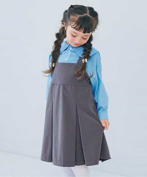 サスペンダープリーツジャンパースカート フォーマル対応