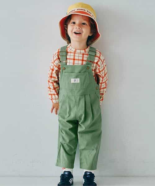 デニム・カラーツイルオーバーオール