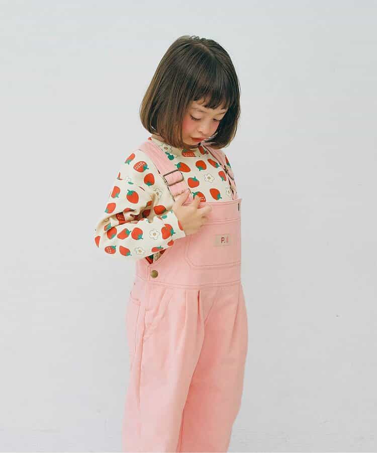 デニム・カラーツイルオーバーオール