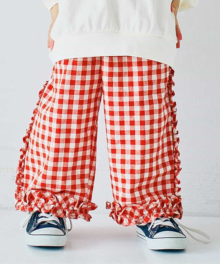 【リンク】ギンガムチェックフリルパンツ