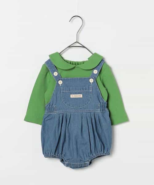 ベビーオーバーオール＆トップスセット リンク